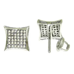 0.4 Carat 14K Solid White Gold Stud Earrings Natural Diamond
