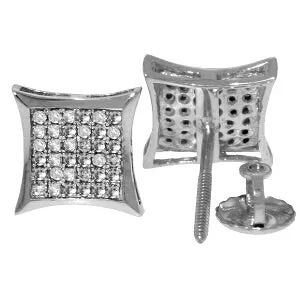 0.4 Carat 14K Solid White Gold Stud Earrings Natural Diamond