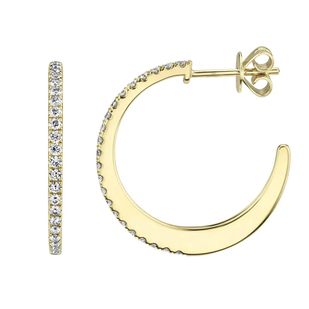 0.51ctw Diamond Hoop Earring