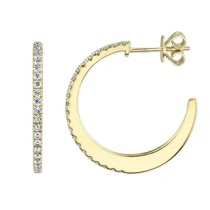 0.51ctw Diamond Hoop Earring