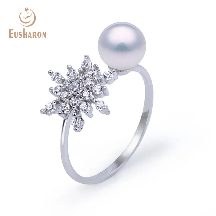 10 PCS Snowfalke Edison Freshwater Pearl Earrings Pendant Necklace Ring Set