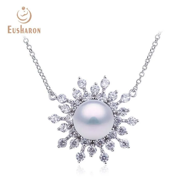 10 PCS Snowfalke Edison Freshwater Pearl Earrings Pendant Necklace Ring Set