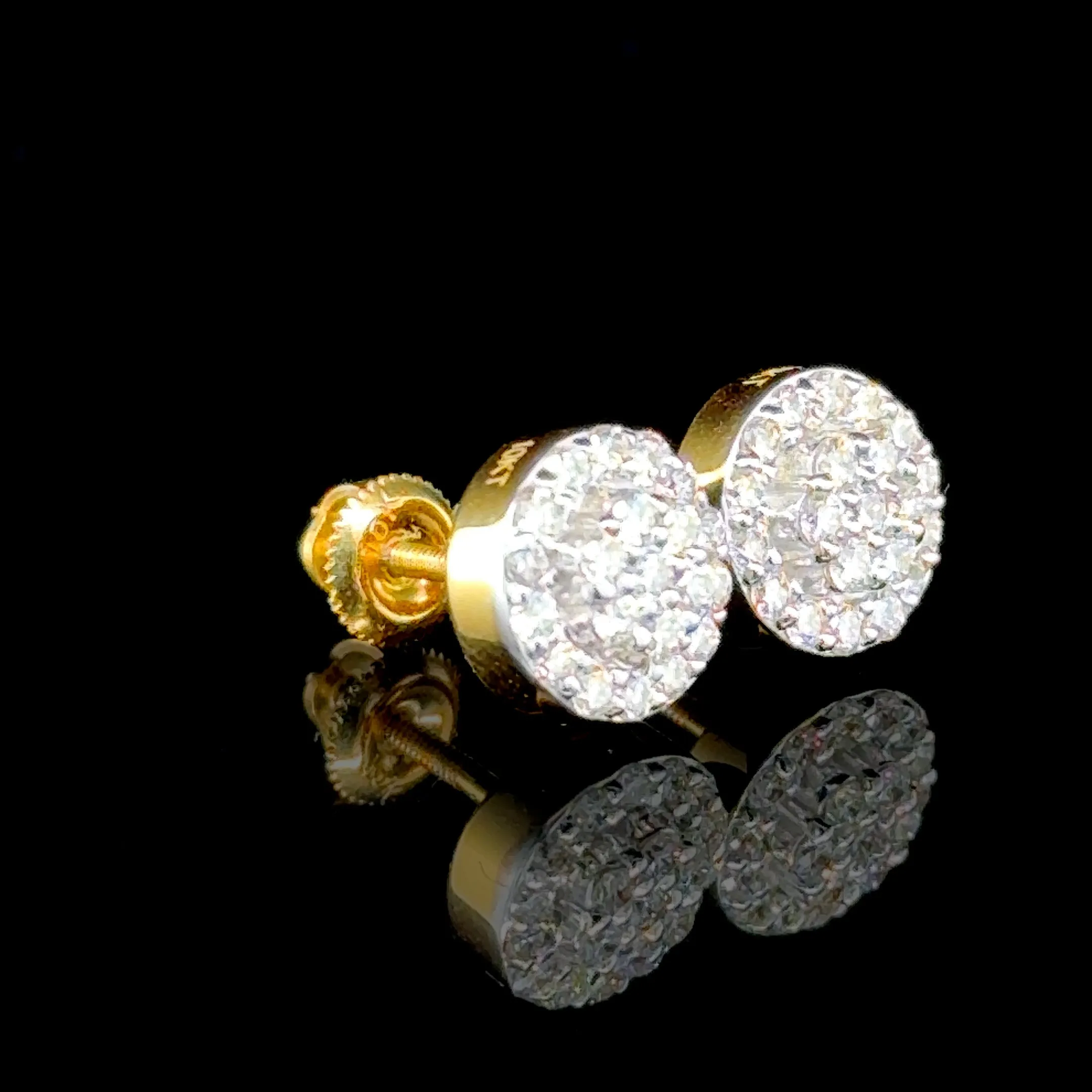 10K Yellow Gold Diamond Stud Earrings (0.55ct)