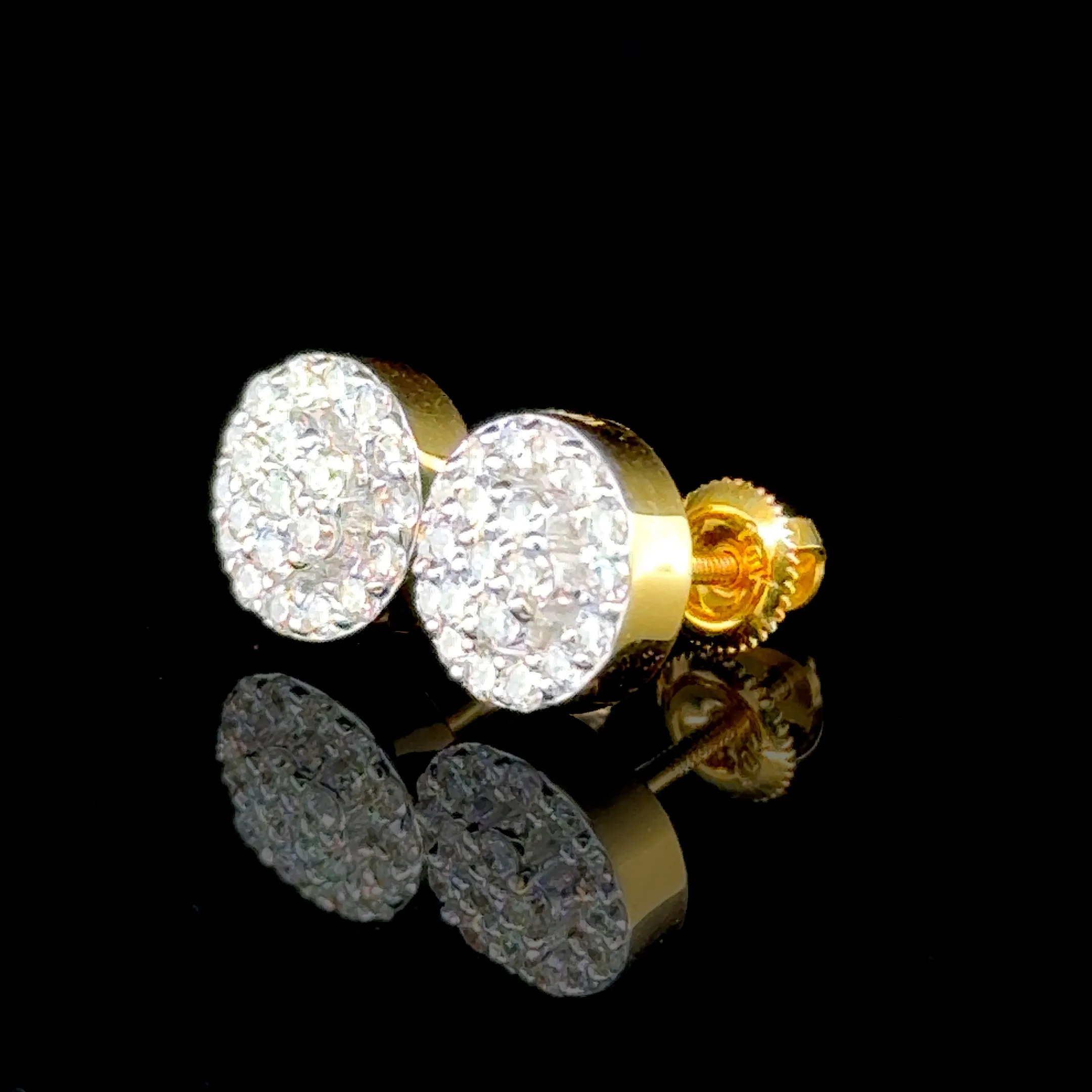 10K Yellow Gold Diamond Stud Earrings (0.55ct)
