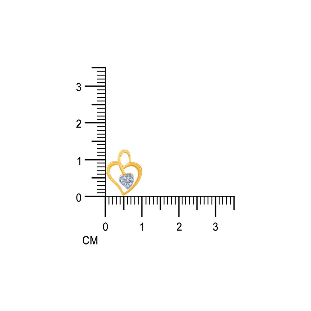 14k (585) Yellow Gold And Diamond Stud Earrings For Women