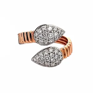 14K Rose Gold Pear Shaped Wrap Ring