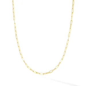 14k Thin 2.5MM Paper Clip Necklace