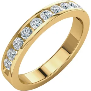 14K Yellow Gold 1/2 CTW Round Diamond Anniversary Band