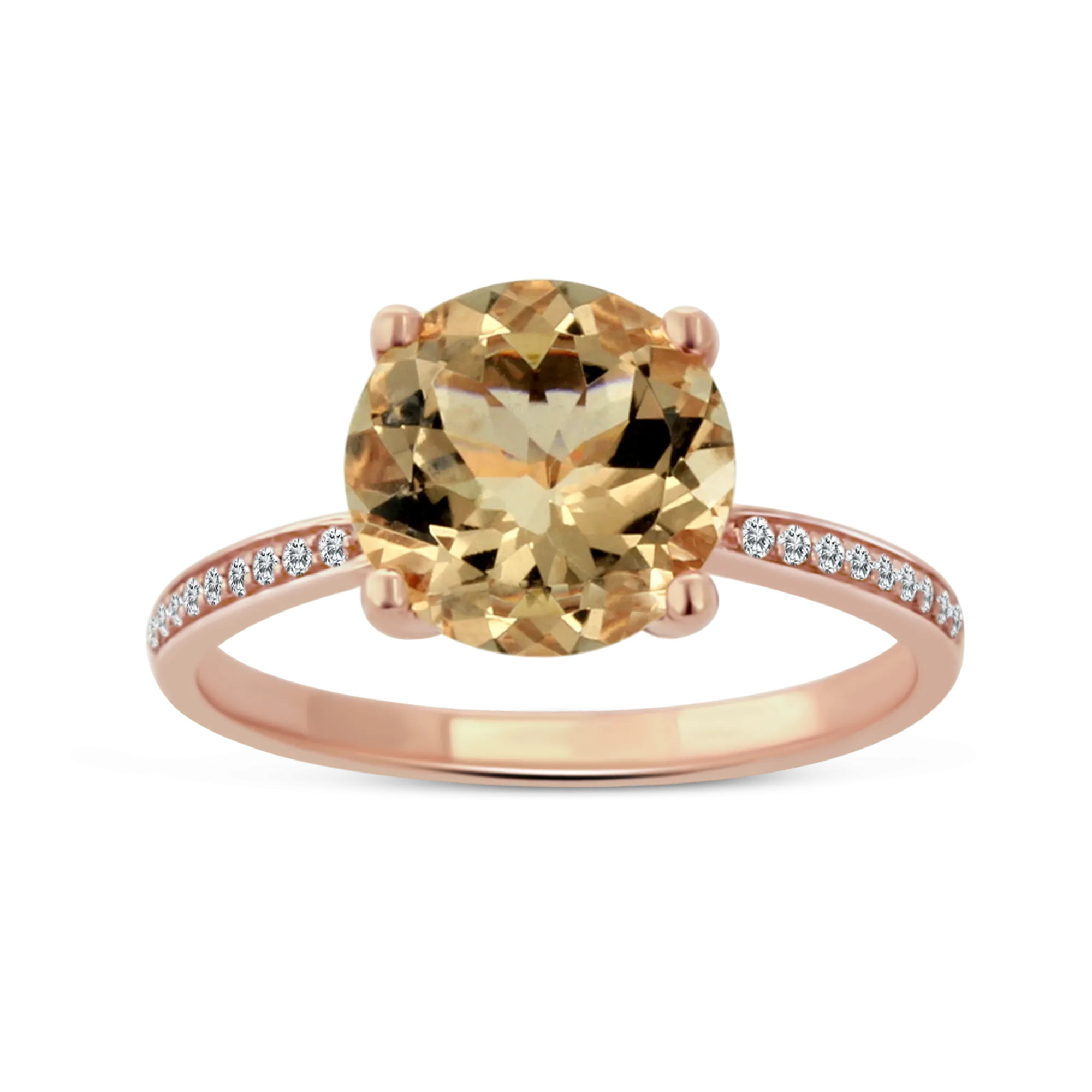 14KP 18D0.06CT,1MG2.37CT,MORGANITE/DIAMOND RING (118R408645P14MG1)