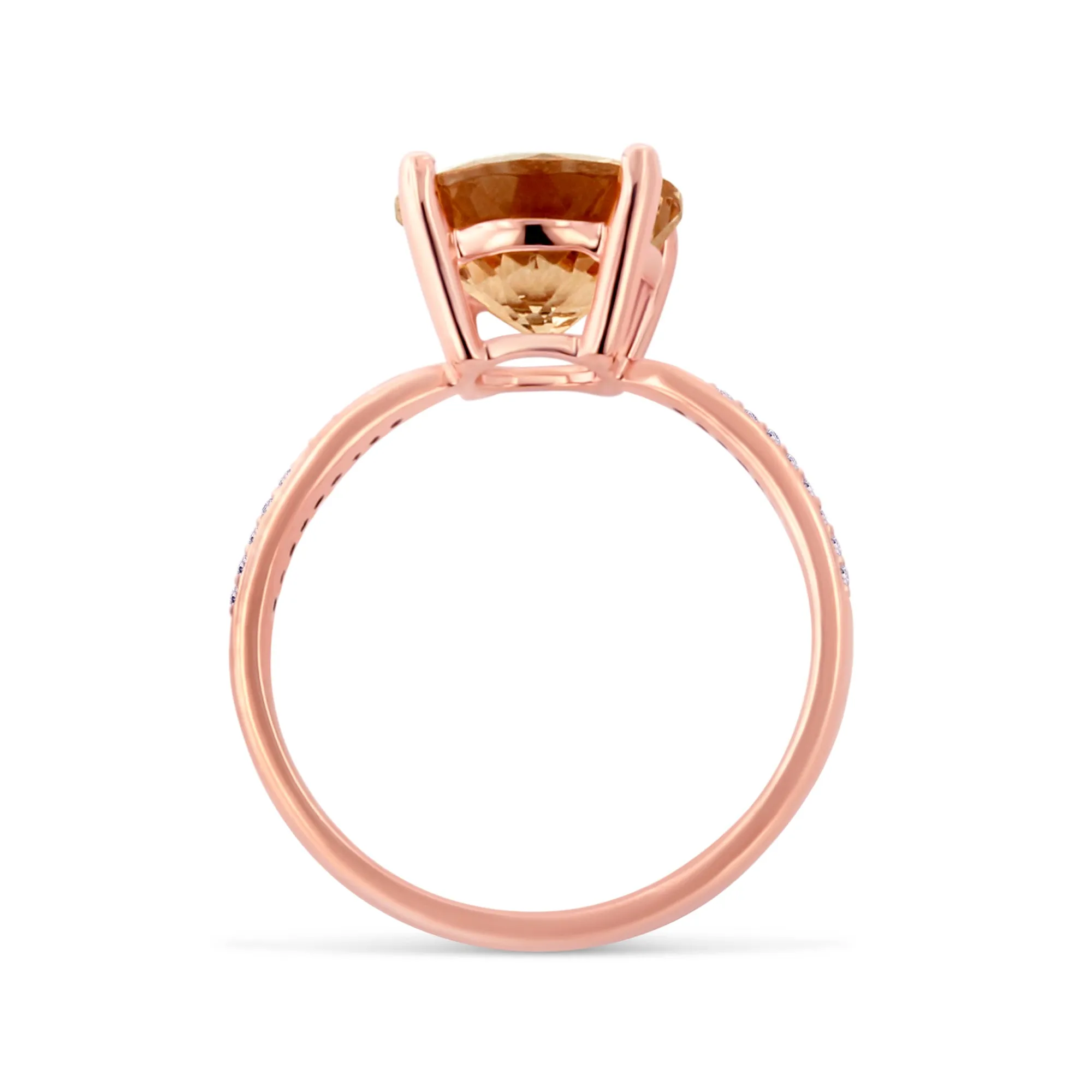 14KP 18D0.06CT,1MG2.37CT,MORGANITE/DIAMOND RING (118R408645P14MG1)