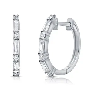 14KW Diamond Hoop Earrings-HP401265-005