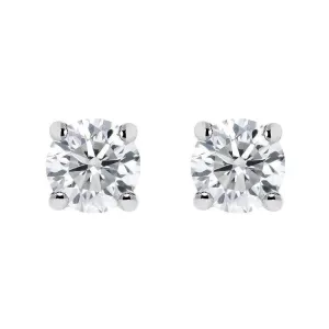 18ct White Gold 0.30ct Diamond Solitaire Brilliant Cut Stud Earrings