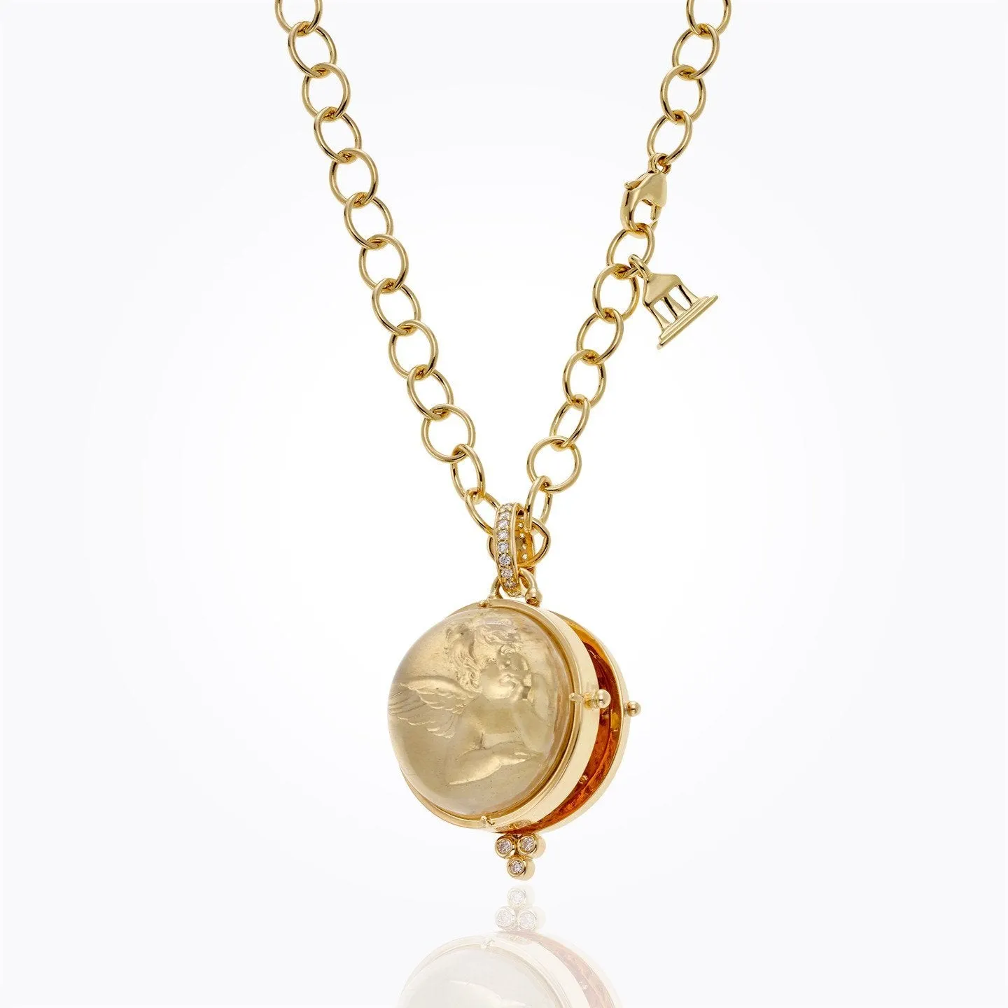 18K Angel Crystal Locket