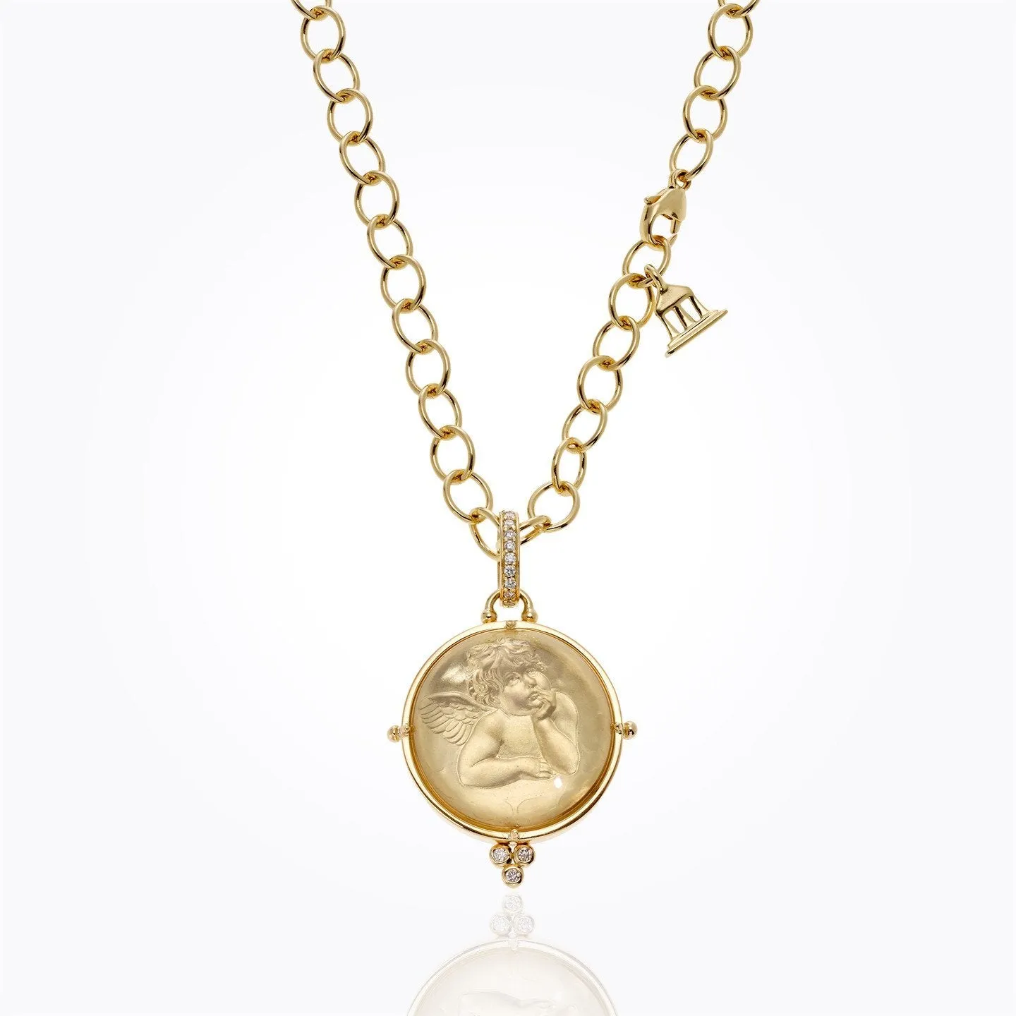 18K Angel Crystal Locket