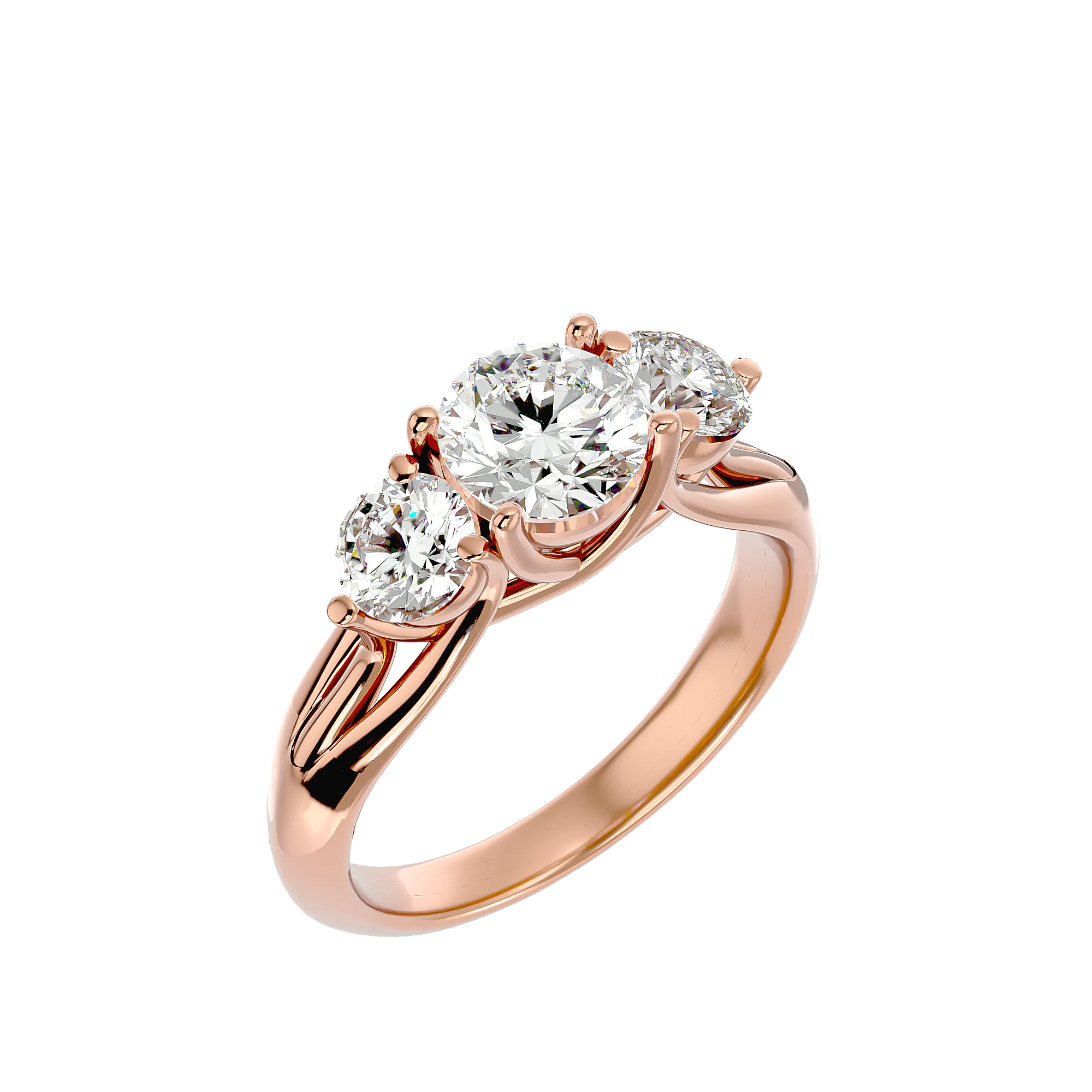 2 1/3 ctw Round Three Stone Lab Grown Diamond Ring