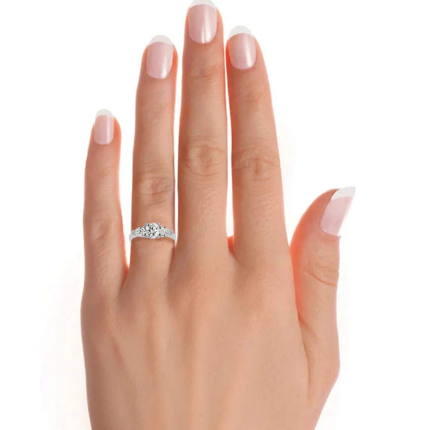 2 1/3 ctw Round Three Stone Lab Grown Diamond Ring