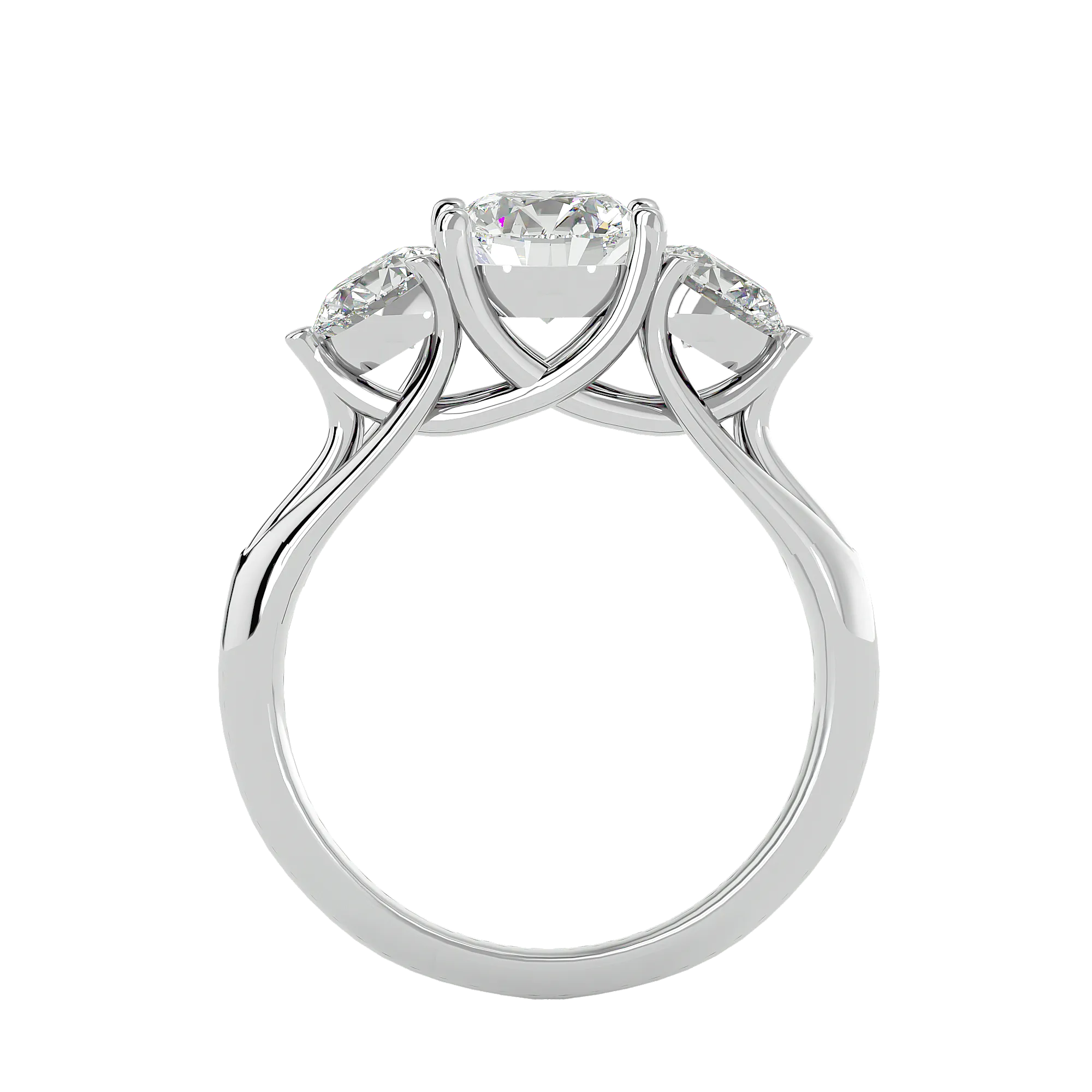 2 1/3 ctw Round Three Stone Lab Grown Diamond Ring