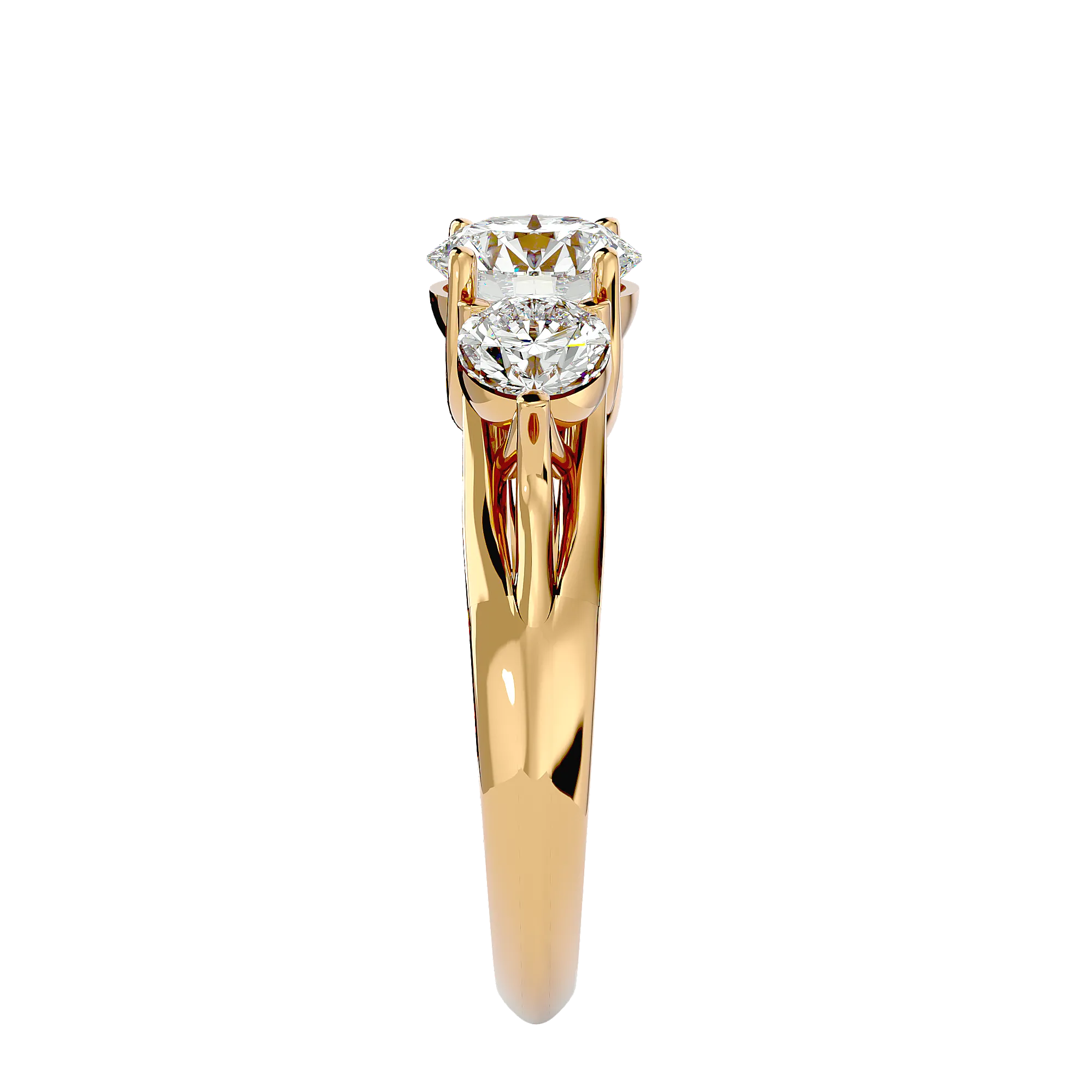 2 1/3 ctw Round Three Stone Lab Grown Diamond Ring
