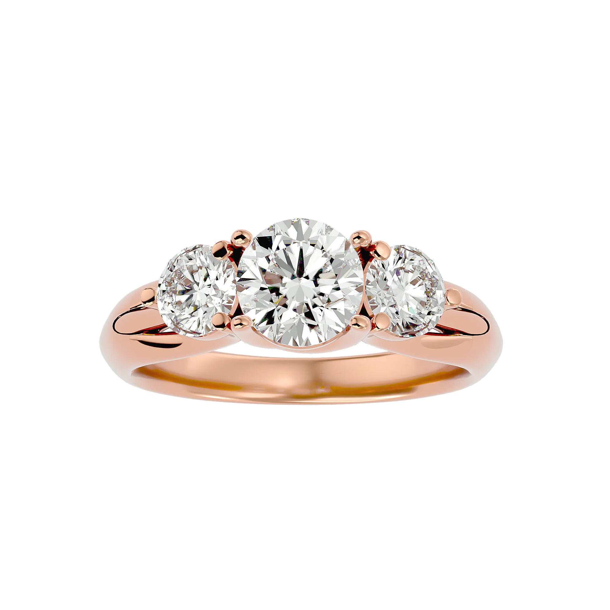 2 1/3 ctw Round Three Stone Lab Grown Diamond Ring