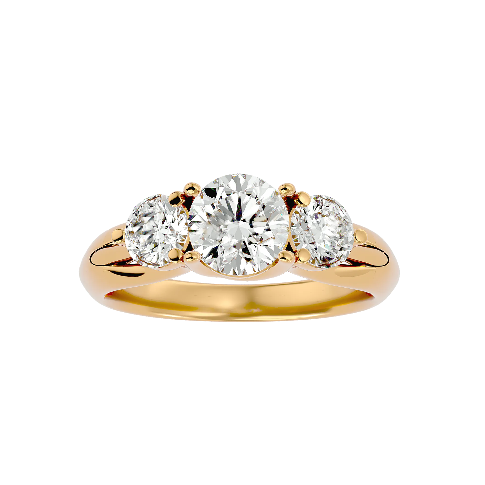 2 1/3 ctw Round Three Stone Lab Grown Diamond Ring