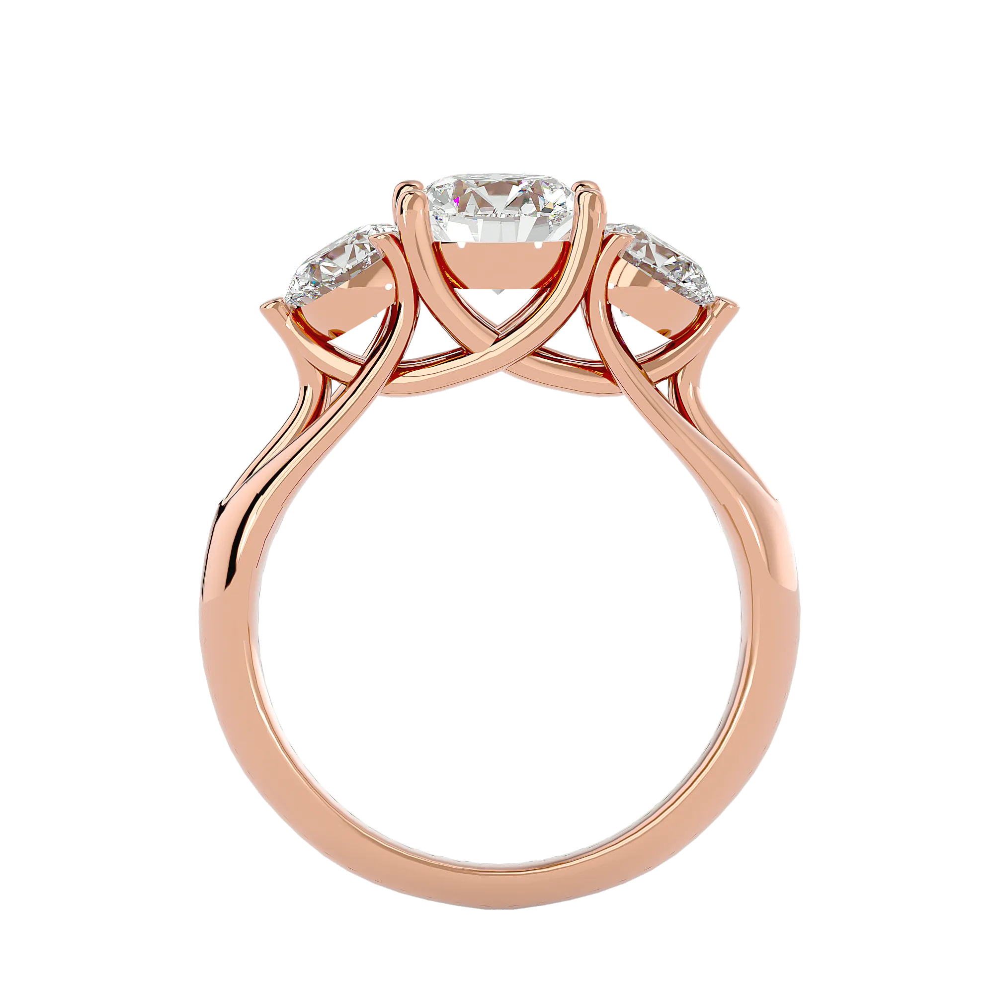2 1/3 ctw Round Three Stone Lab Grown Diamond Ring