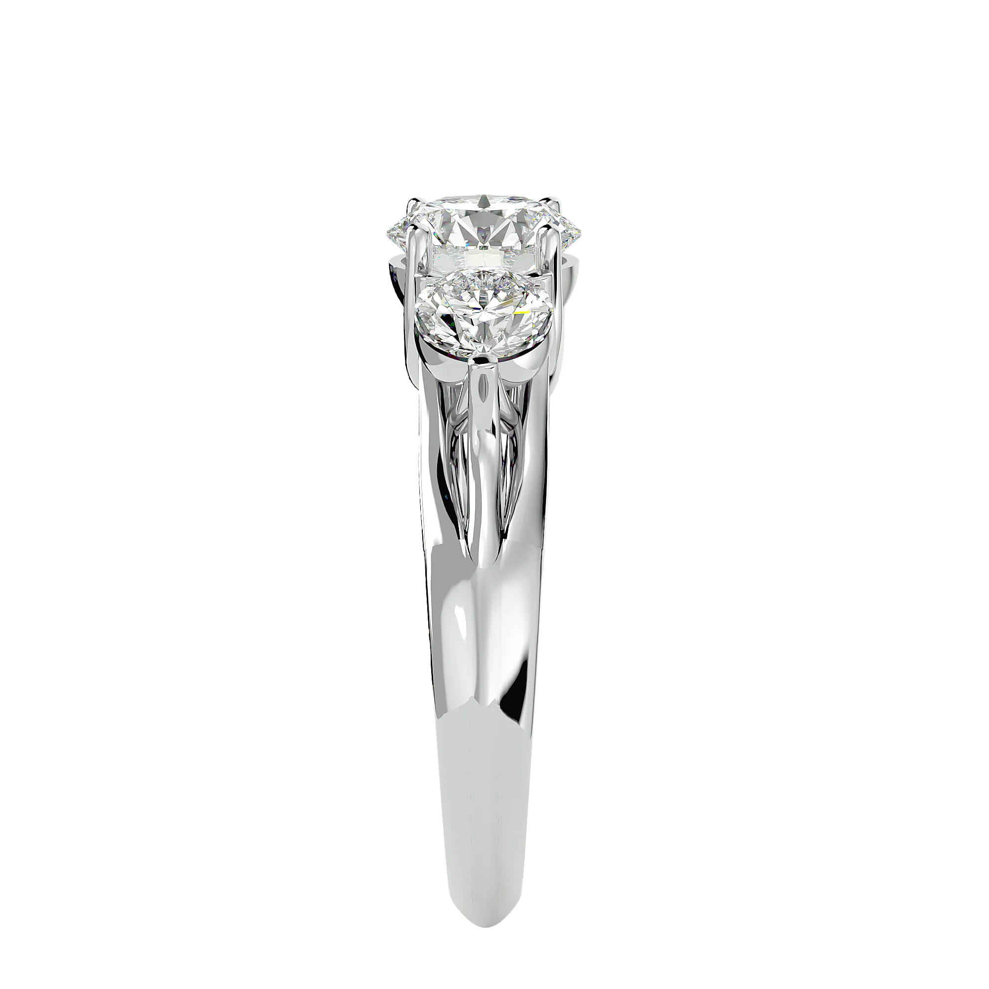 2 1/3 ctw Round Three Stone Lab Grown Diamond Ring