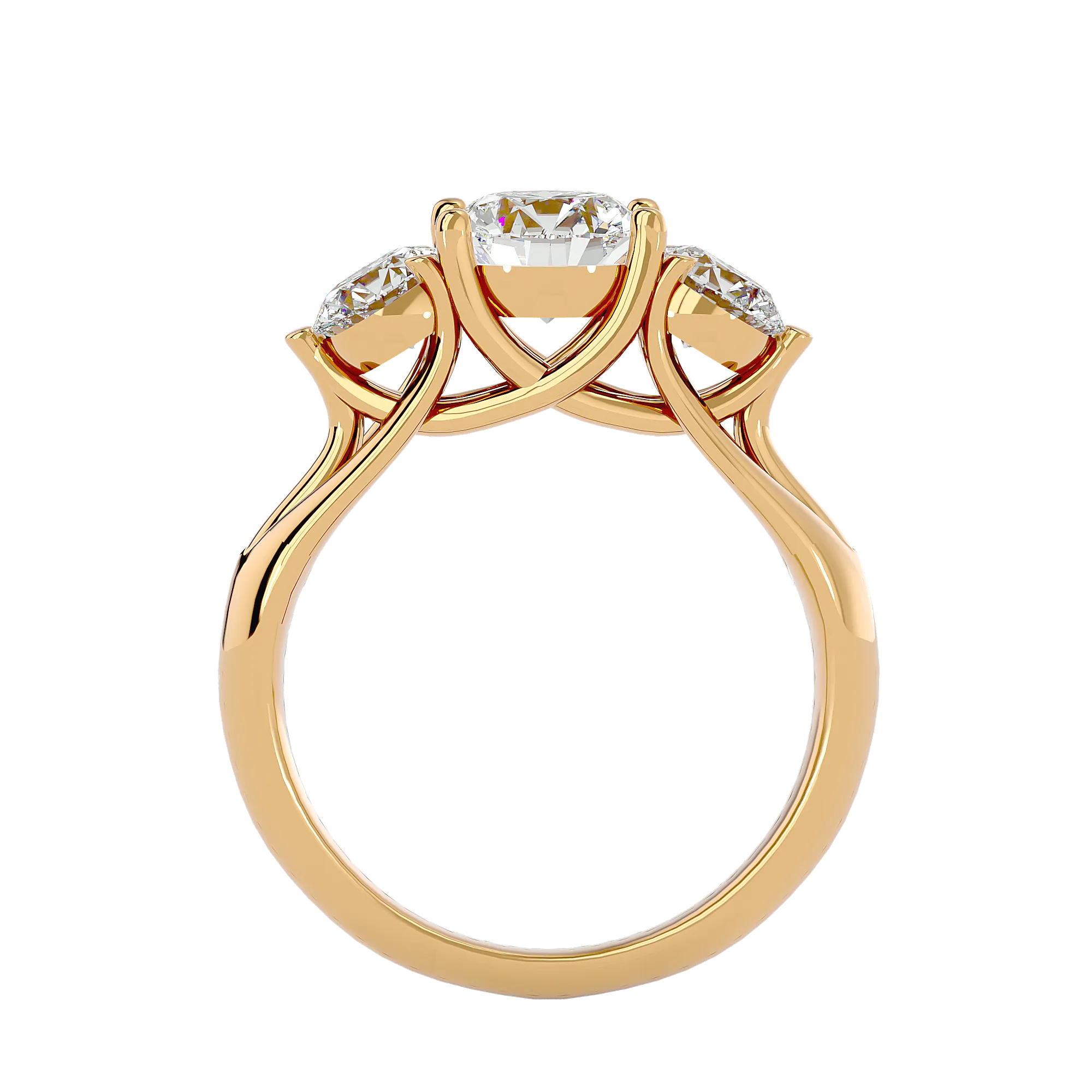 2 1/3 ctw Round Three Stone Lab Grown Diamond Ring