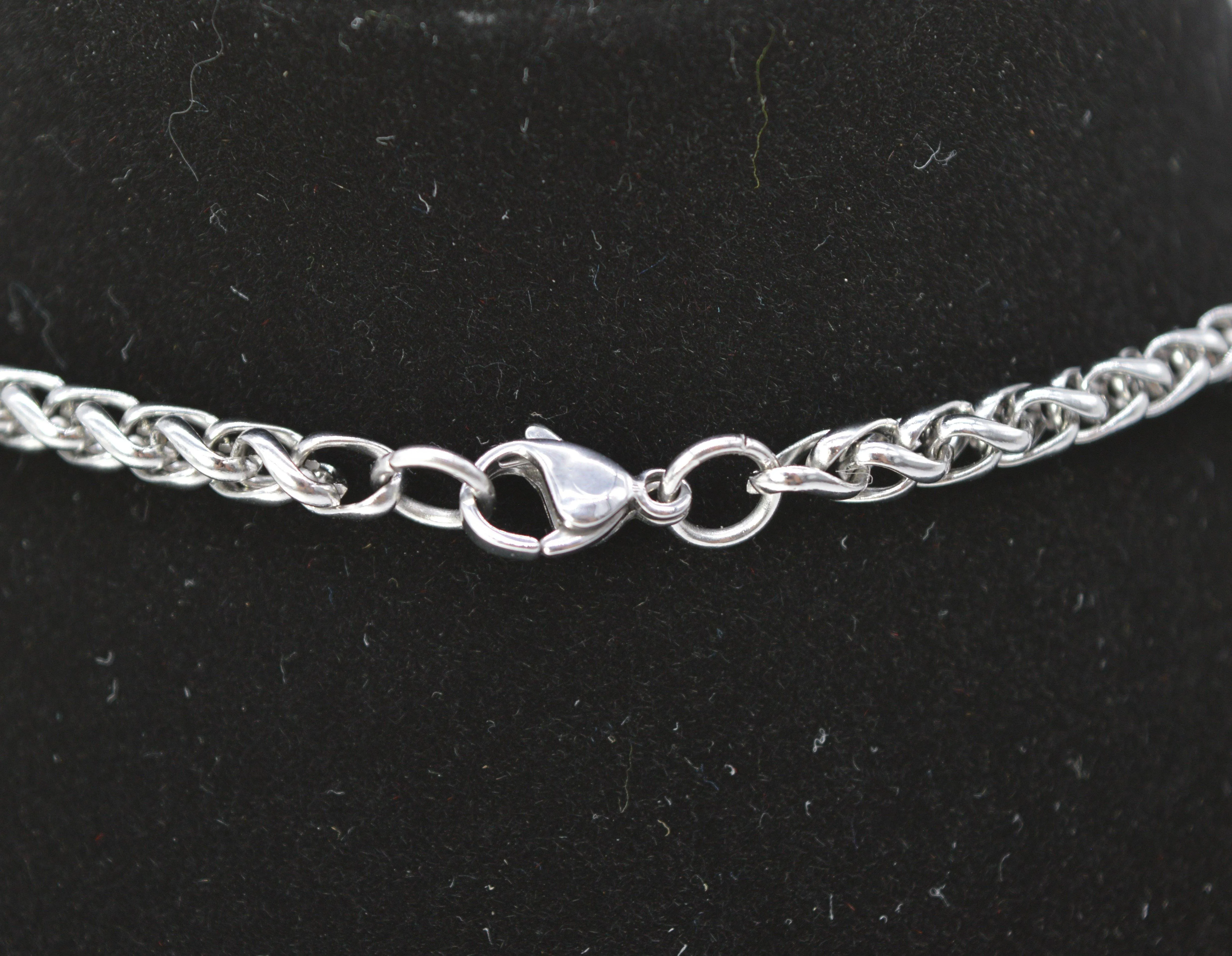 22" Double Weave Cuban Chain Flag Necklace