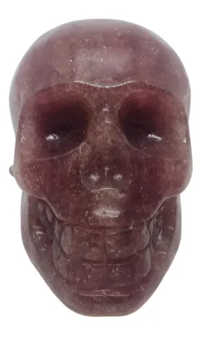 373G Strawberry Quartz Crystal Skull