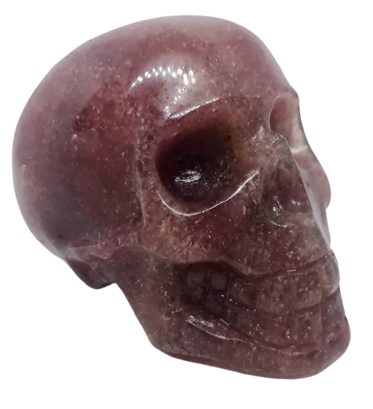 373G Strawberry Quartz Crystal Skull