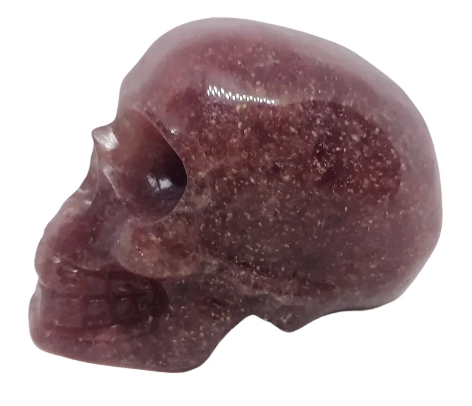 373G Strawberry Quartz Crystal Skull