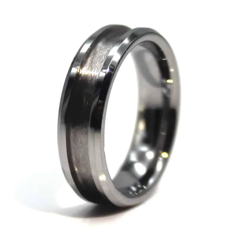 6mm Inlay Tungsten Carbide Ring Core (Bevelled Edge)