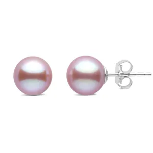 7.5-8.0 mm Lavender Freshadama Freshwater Pearl Stud Earrings