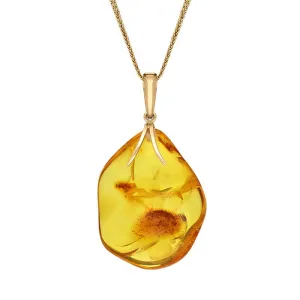 9ct Rose Gold Baltic Amber Unique Necklace
