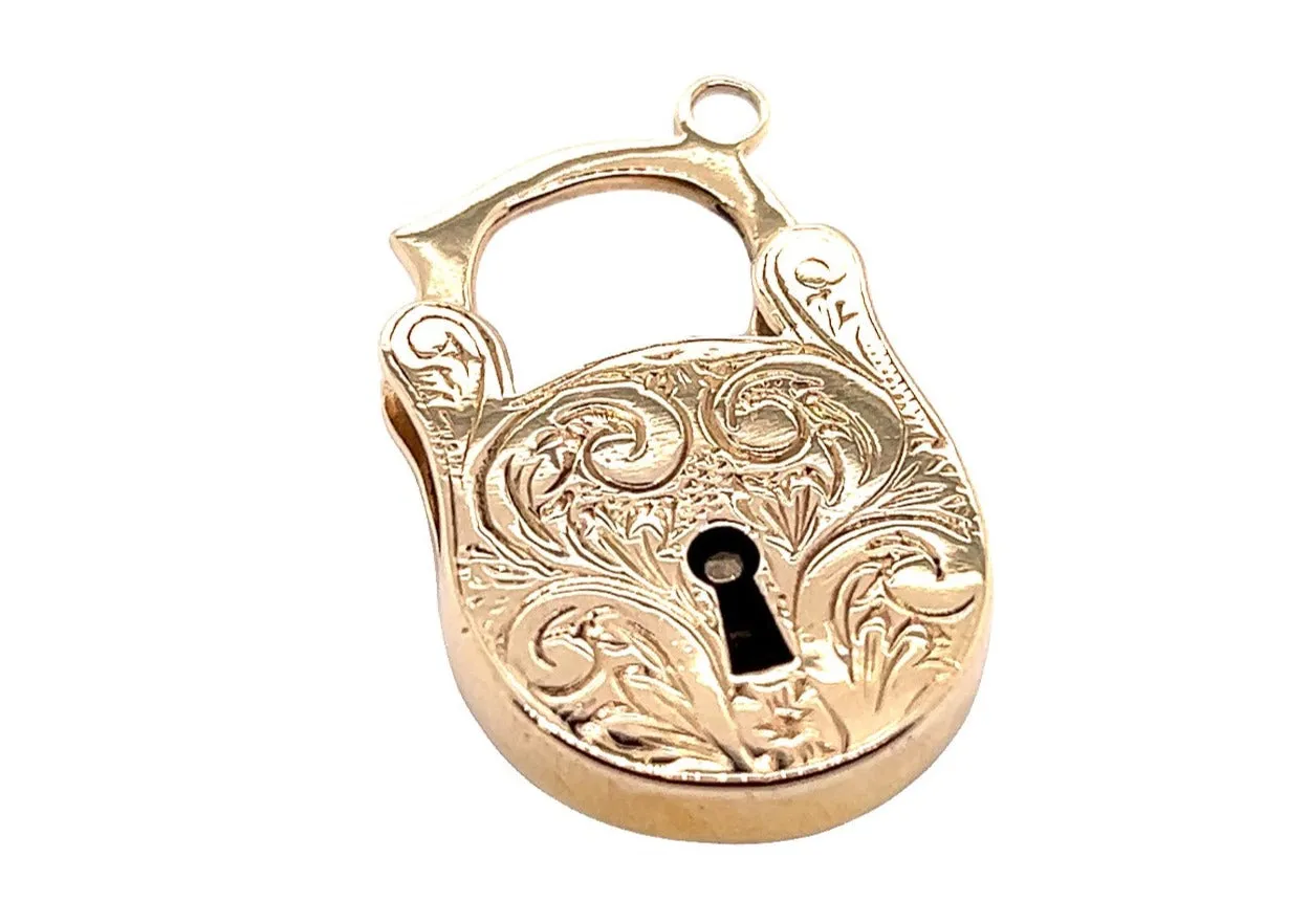 9ct Yellow Gold Engraved Heart Locket Pendant