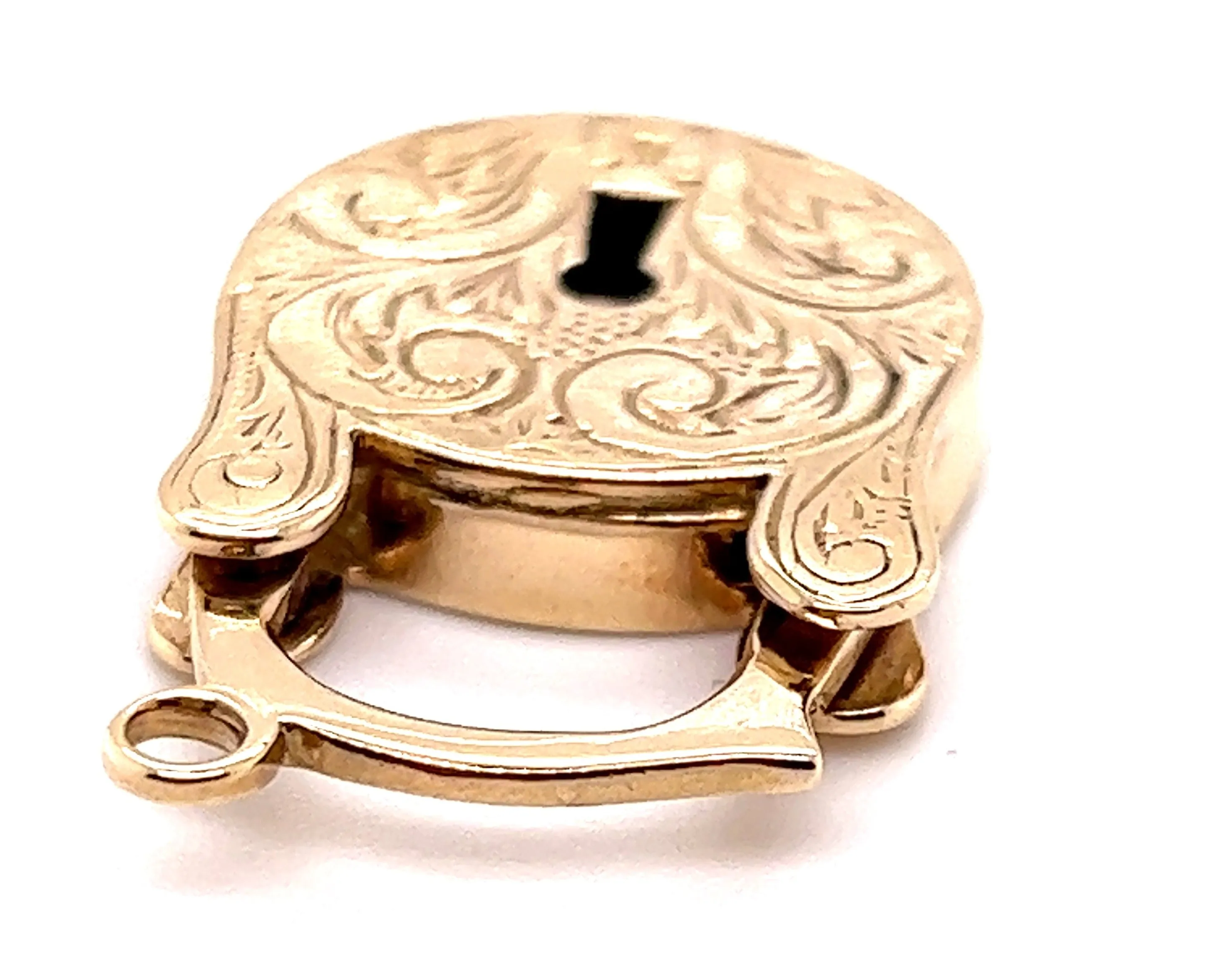 9ct Yellow Gold Engraved Heart Locket Pendant
