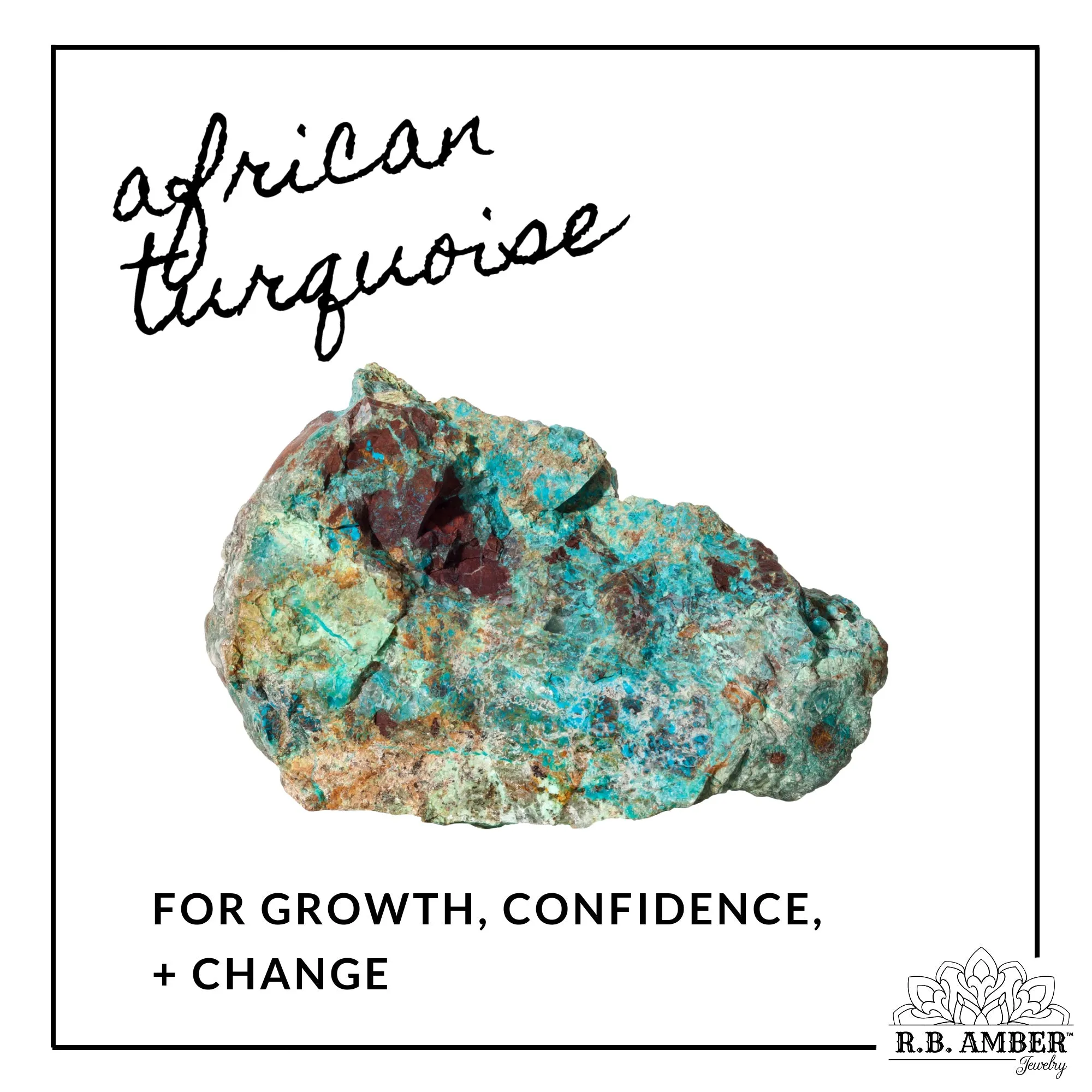 Adults | African Turquoise   Raw Cognac Aromatherapy Necklace