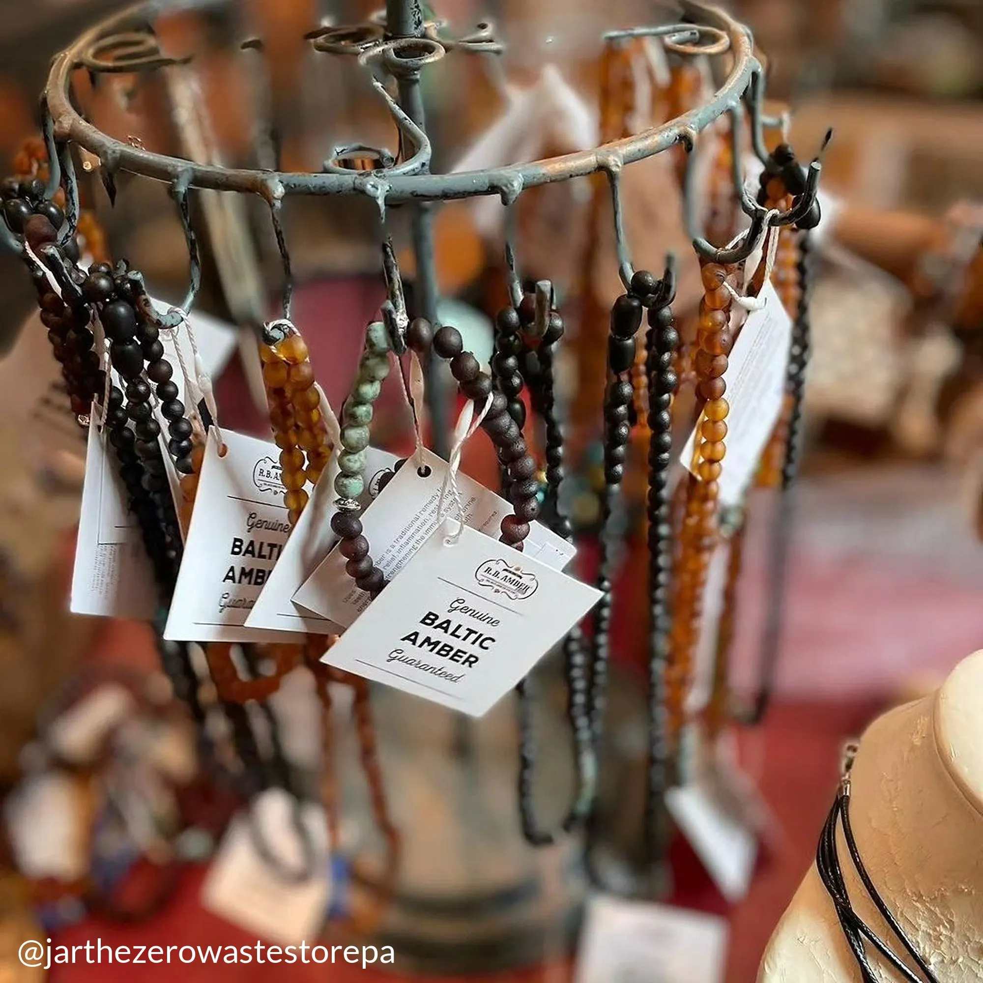 Adults | African Turquoise   Raw Cognac Aromatherapy Necklace