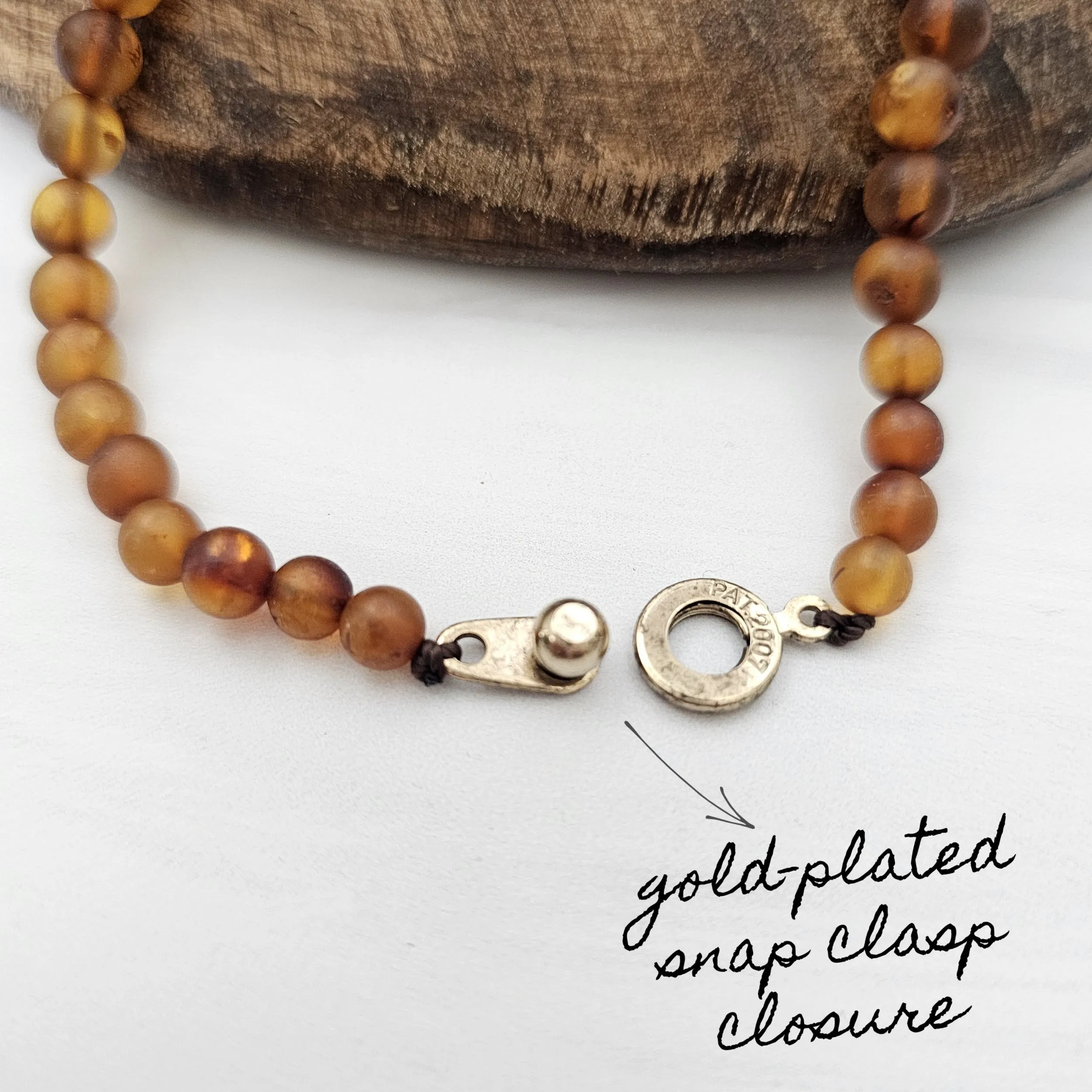 Adults | Amazonite   Raw Cognac Aromatherapy Necklace