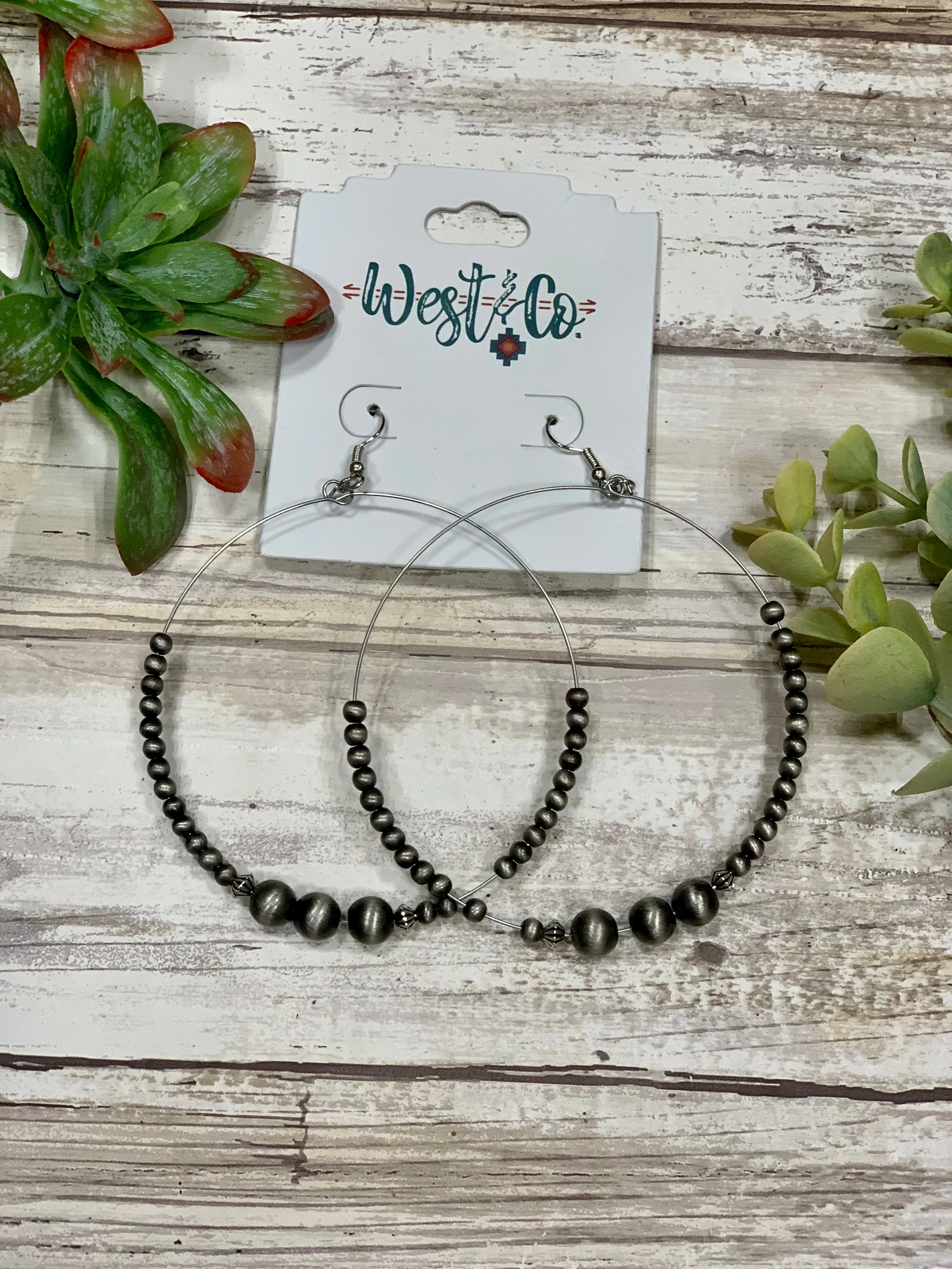 Ali Silver Hoop Earrings