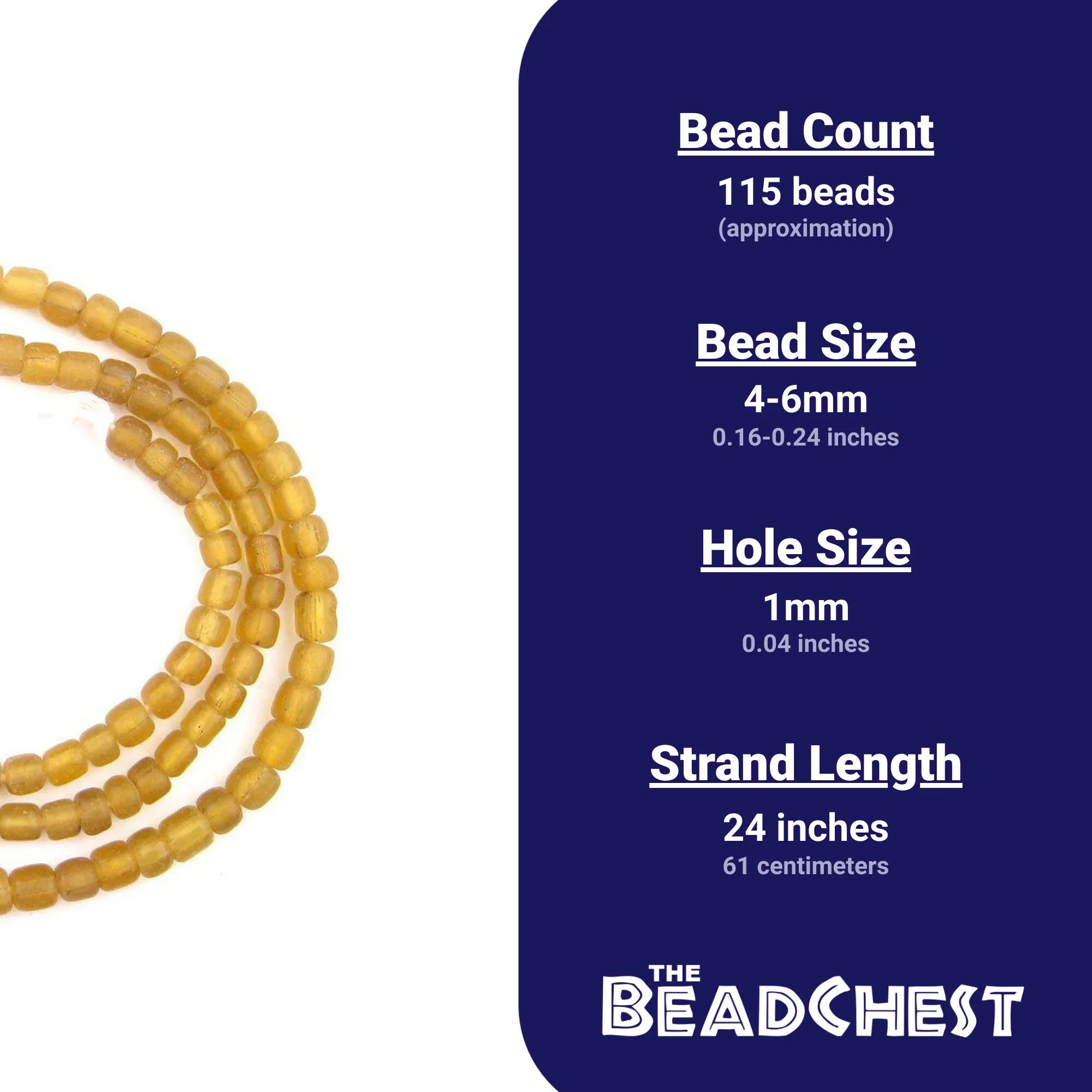 Amber Java Glass Beads