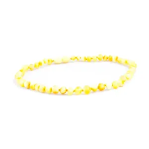 Amber Polished Baroque Baltic Amber Necklace in Milk