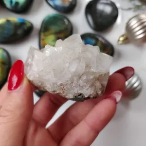 Anandalite Cluster, Natural Aurora Quartz Cluster (#12)