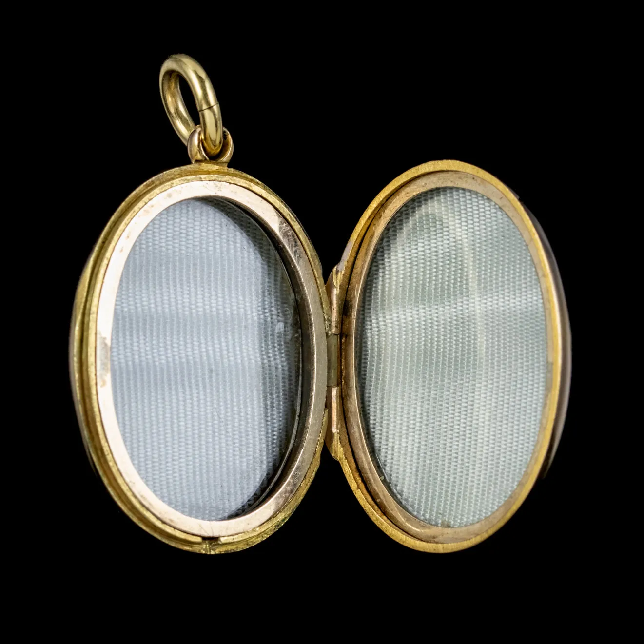 Antique Victorian Green Garnet Pearl Cross Locket 18Ct Gold Circa 1900
