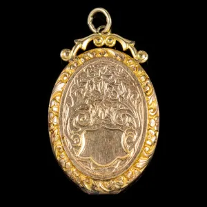 Antique Victorian Locket 9Ct Gold Circa 1900