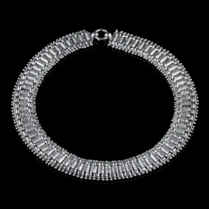 Antique Victorian Silver Collar Necklace Circa. 1880
