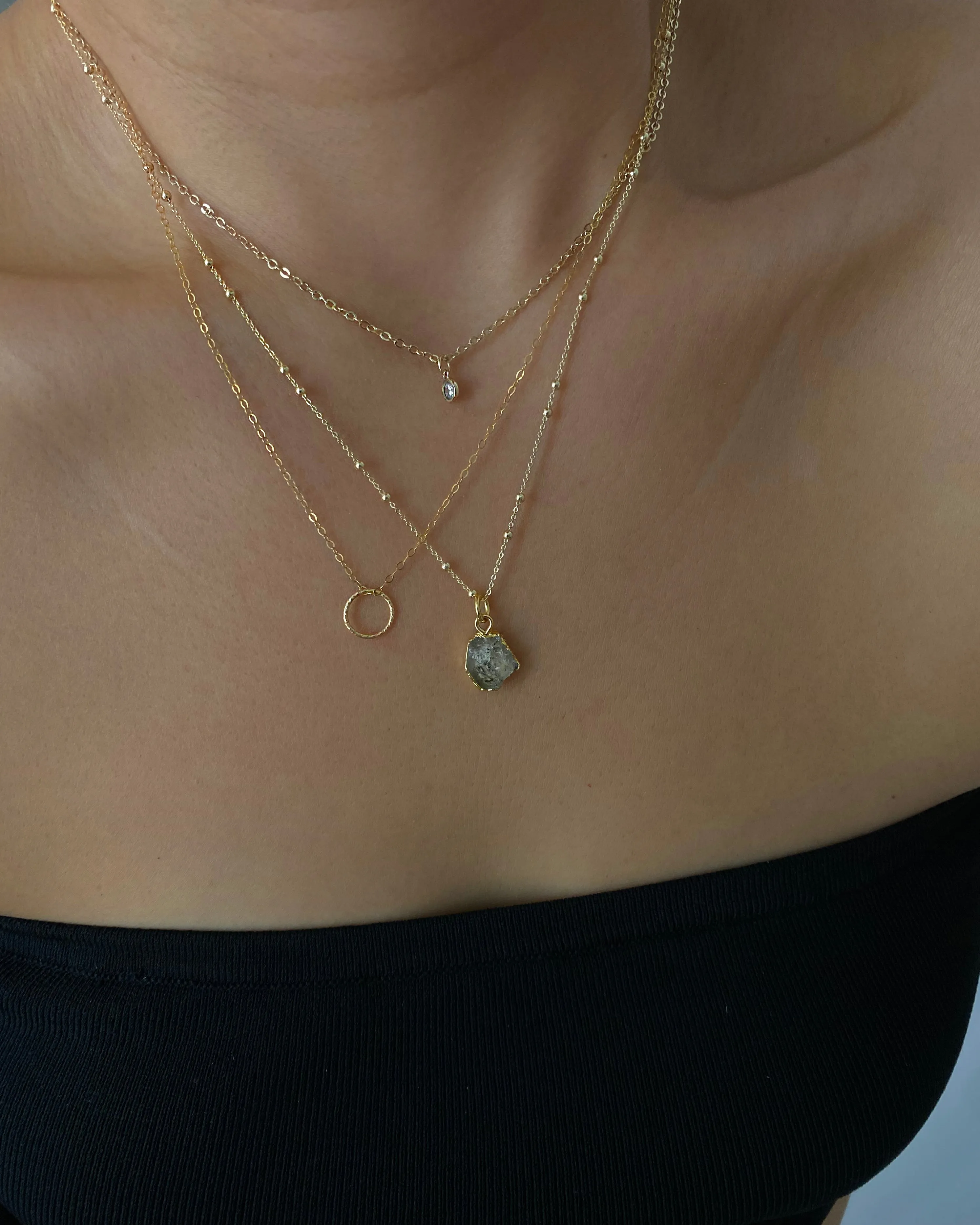 April | Herkimer Diamond Necklace
