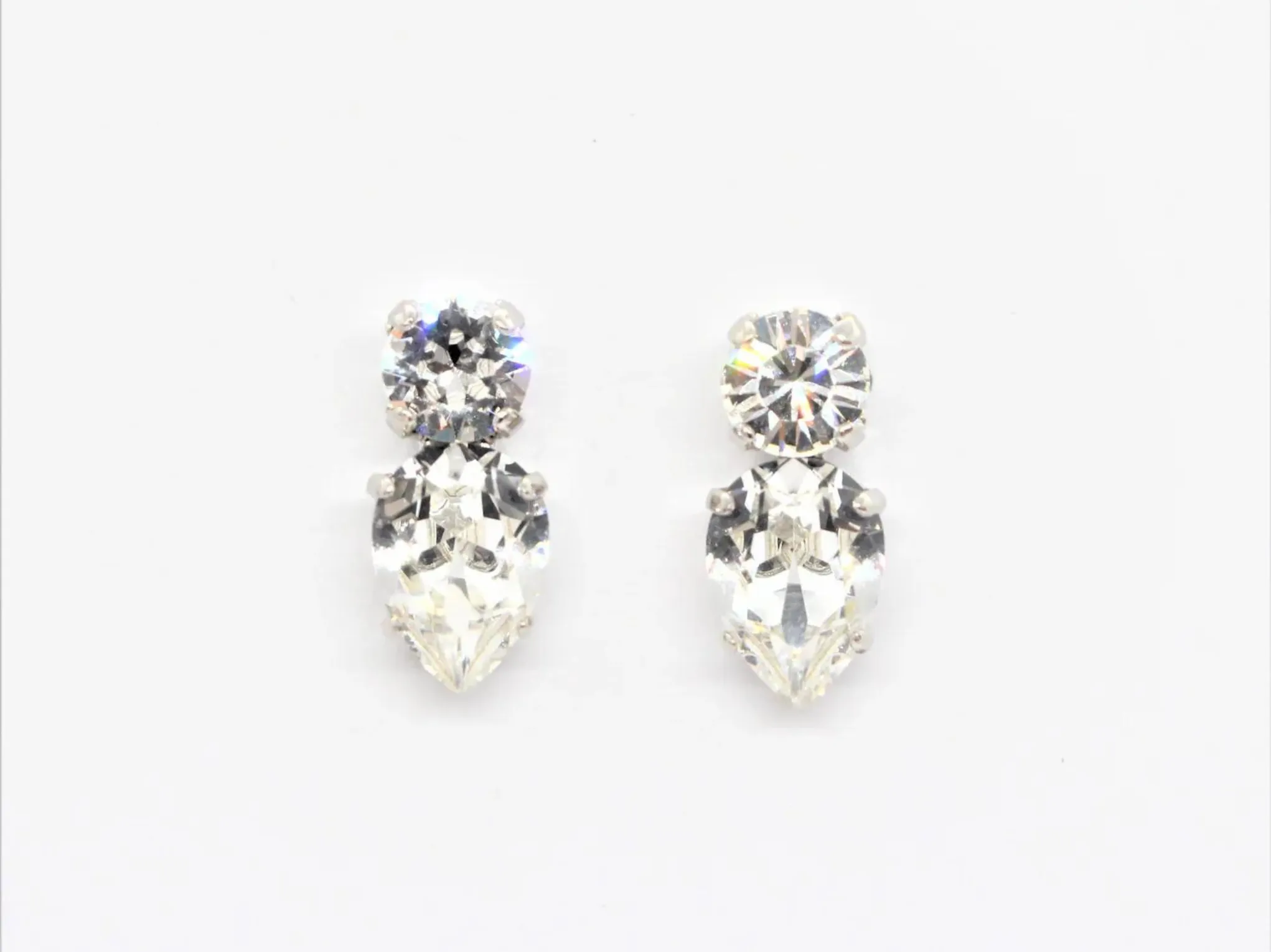 Aspen - Pearl & Swarovski Silver Bridal Stud Earrings