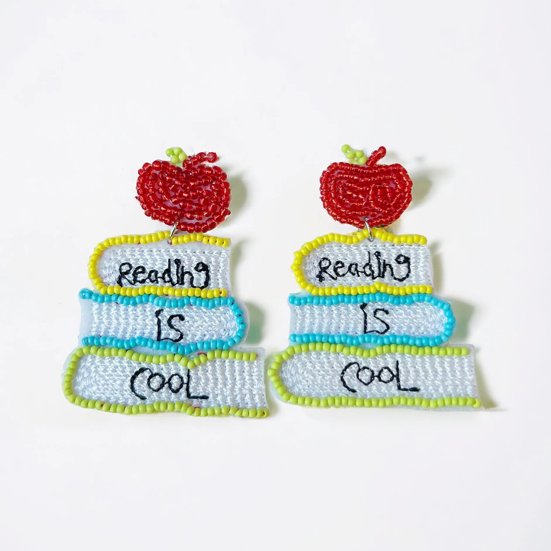 Beaded Reading is Cool Earrings