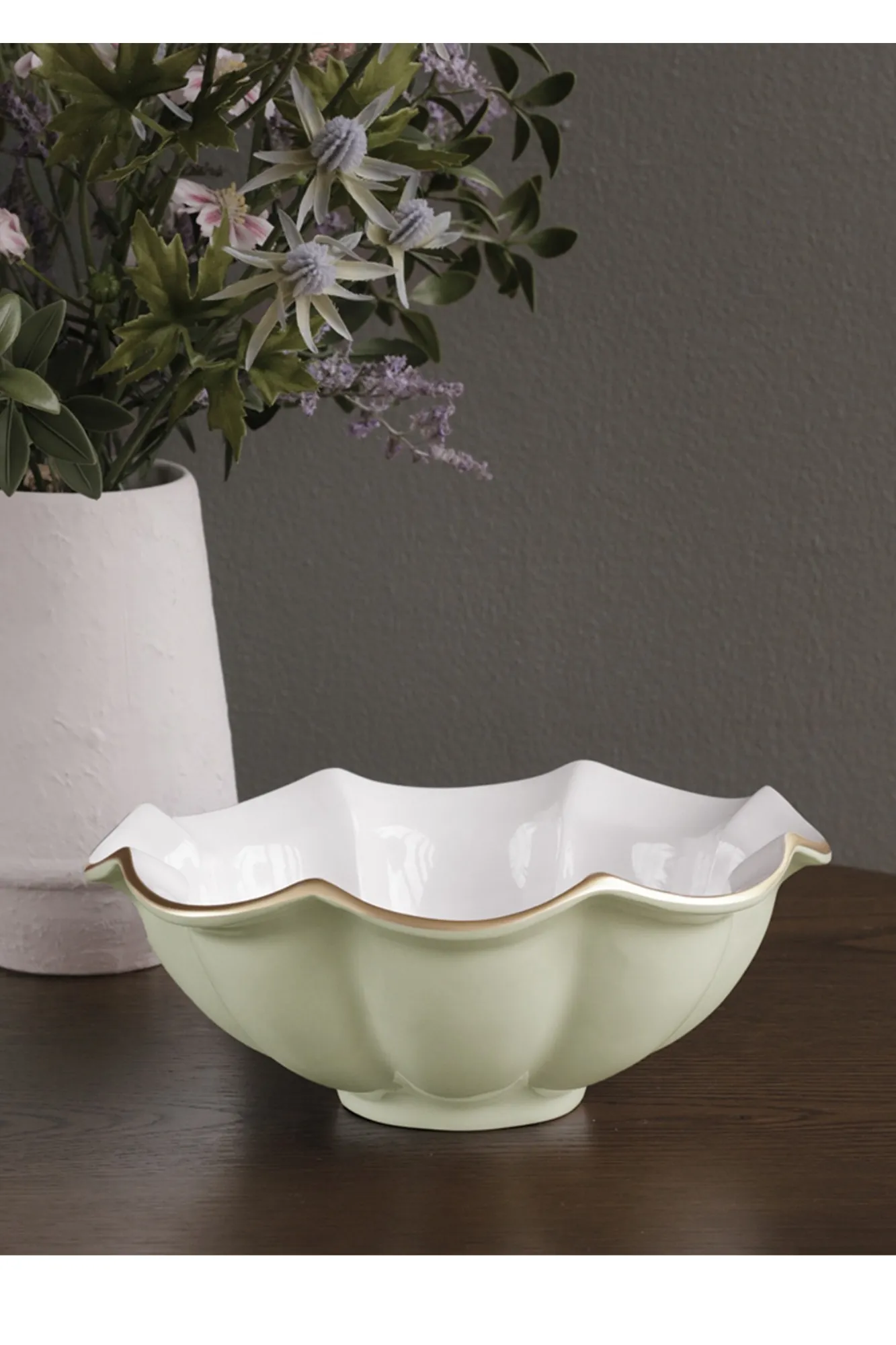 Beatriz Ball Encanto Devon Medium Bowl - Pistachio & White